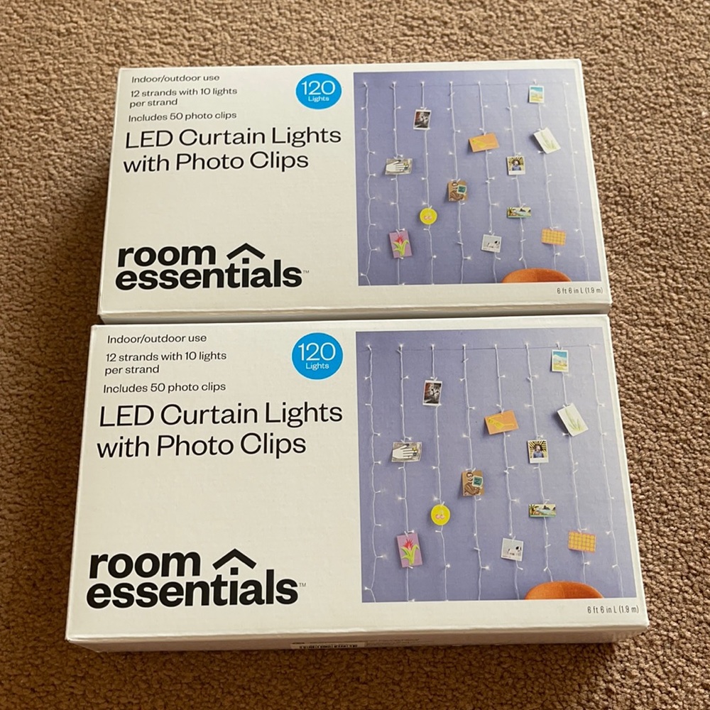 LED Curtain Lights with Photo Clips